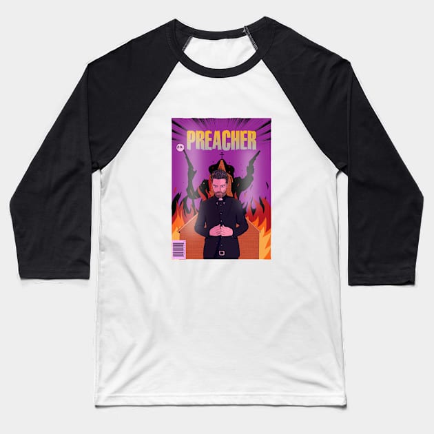 Preacher Baseball T-Shirt by dankdesigns